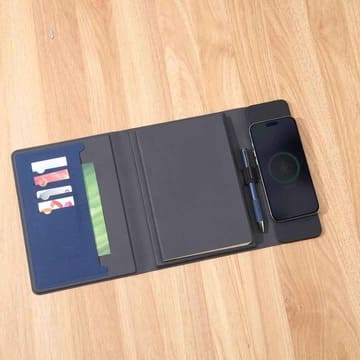 BERGMUND - Santhome 10000mAh Magnetic 15W Magsafe Wireless Power Bank Folder - Blue