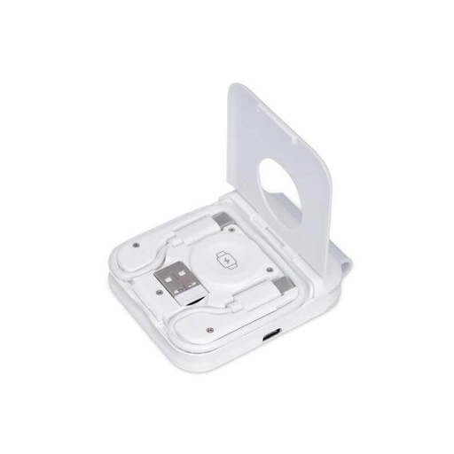 TURIN - @memorii Foldable Wireless Charger and Multicable Set - White
