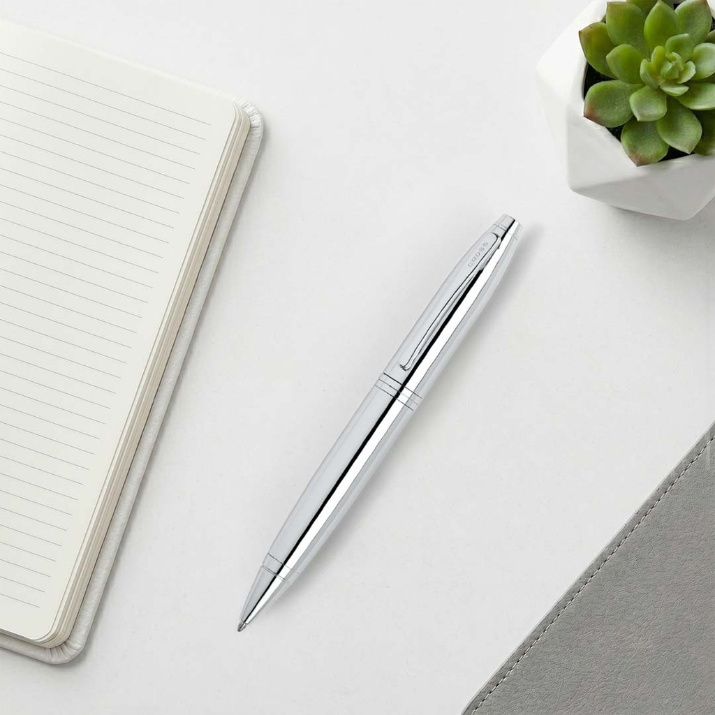 Cross Calais™ Polished Chrome with Polished Chrome Appointments Ballpoint Pen  (Blue Ink)