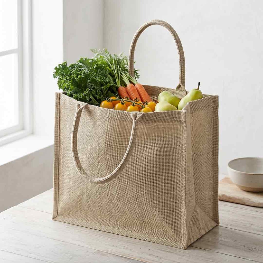 Eco-neutral Jute Shopping Bag - Horizontal - Natural